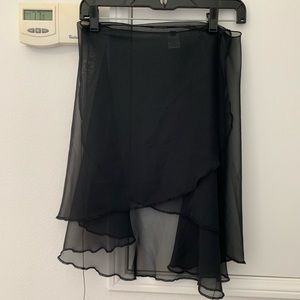Black mesh ballet skirt